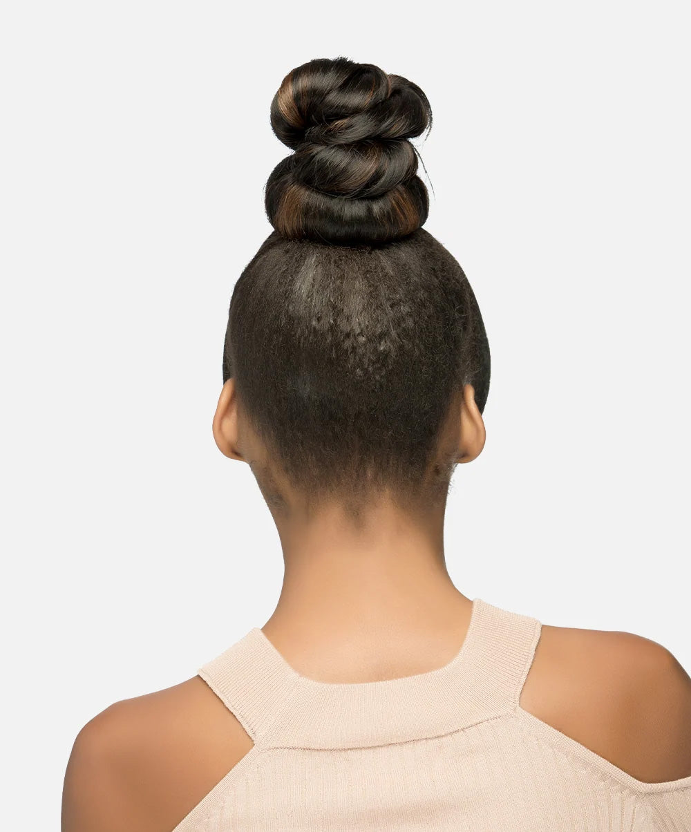 VIVICA A FOX Twisted Top Knot Bun with Blunt Bang - BPB KELSY