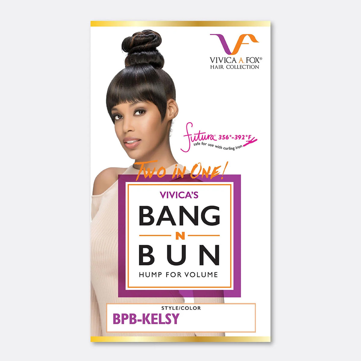 VIVICA A FOX Twisted Top Knot Bun with Blunt Bang - BPB KELSY