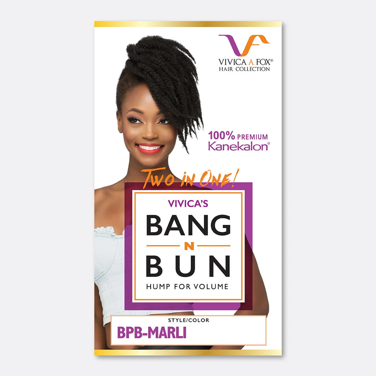 VIVICA A FOX Twisted Top Knot Bun with Blunt Bang - BPB MARLI