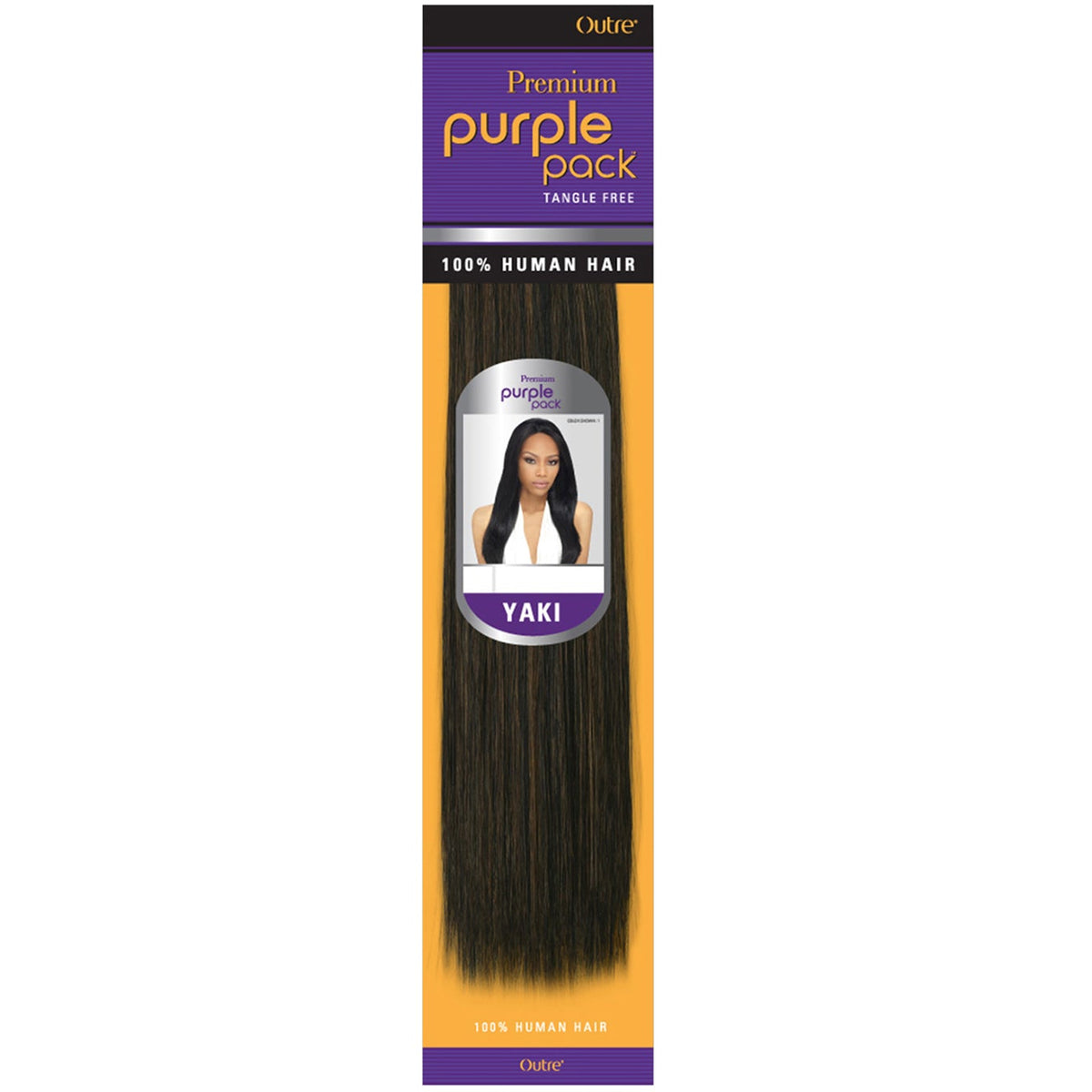 Outre 100% Human Hair Weave Premium Purple Pack Yaki 10"