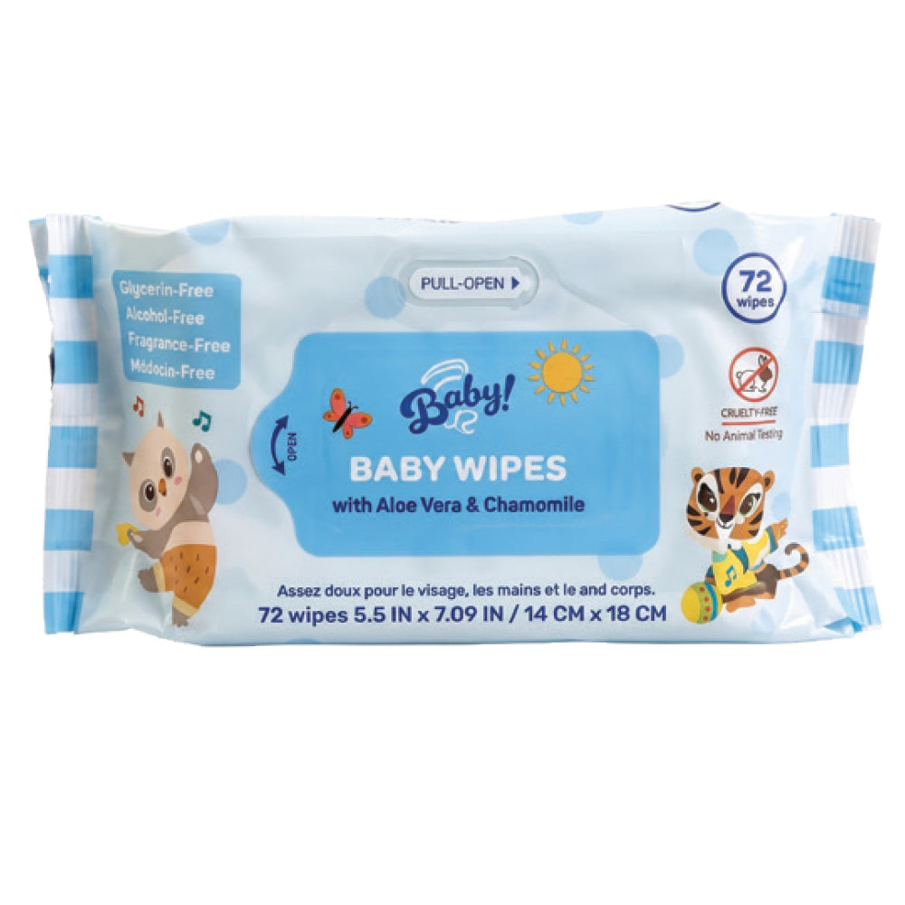 Smart Care - Baby Wipes with Aloe Vera & Chamomile 72 Wipes