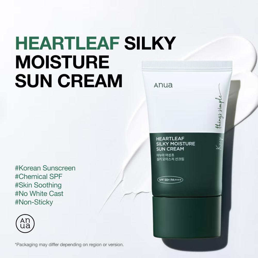 ANUA Heartless Silky Moisture Sunscreen SPF 50+PA++++