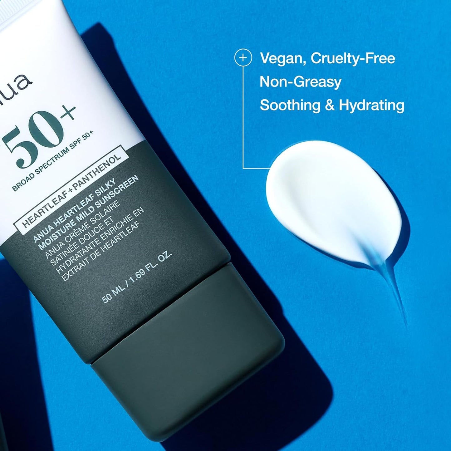 ANUA Heartless Silky Moisture Mild Sunscreen SPF50+PA++++