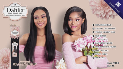 Shake-N-Go 100% Human Hair Weave Dahlia Yaky 10"