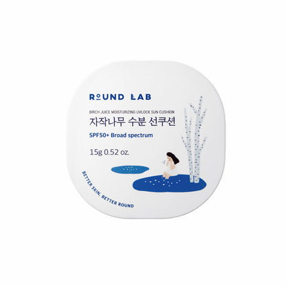 ROUND LAB Birch Juice Moisturizing UV Lock Sun Cushion SPF 50+PA++++